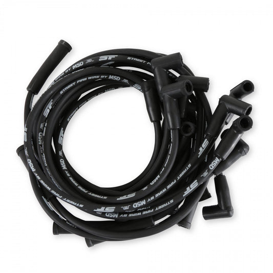 Street-Fire Wire Set Ford 302, 351W, Hei The Terminals Are Covered In Black Boots That Protect The Conductor From Engine Heat To Ensure Spark Delivery MSD Ignition-1