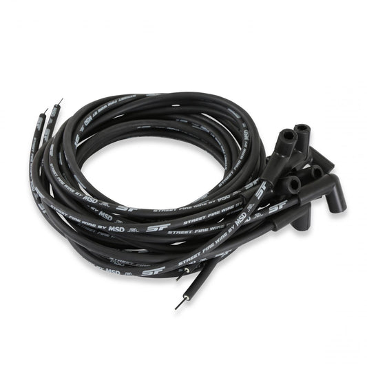 Street-Fire Wire Set 8 Cyl, Hei/ 90 Degree, Universal The Terminals Are Covered In Black Boots That Protect The Conductor From Engine Heat To Ensure Spark Delivery MSD Ignition-1