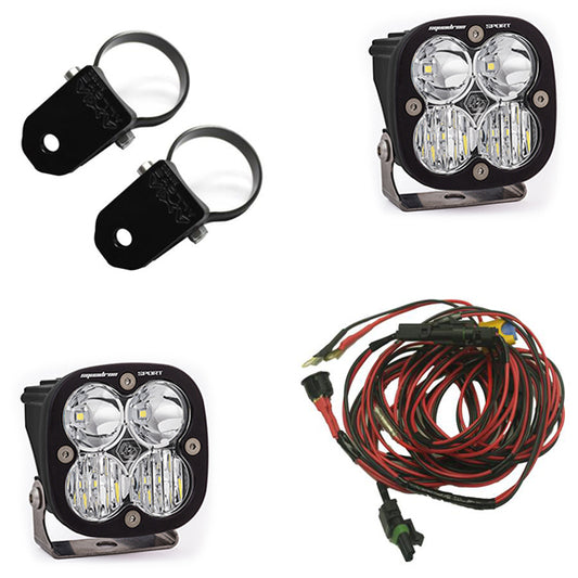 Polaris LED Light Pods 2 Inch Harness Kit Squadron Sport Baja Designs-1