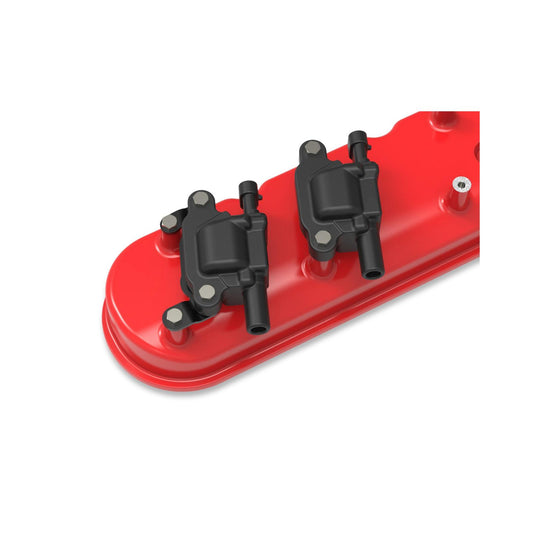 OffSet Coil Bracket Valve Covers GM LS Black Valve Covers W/ Coil Mounting Provisions Service Part Holley-1