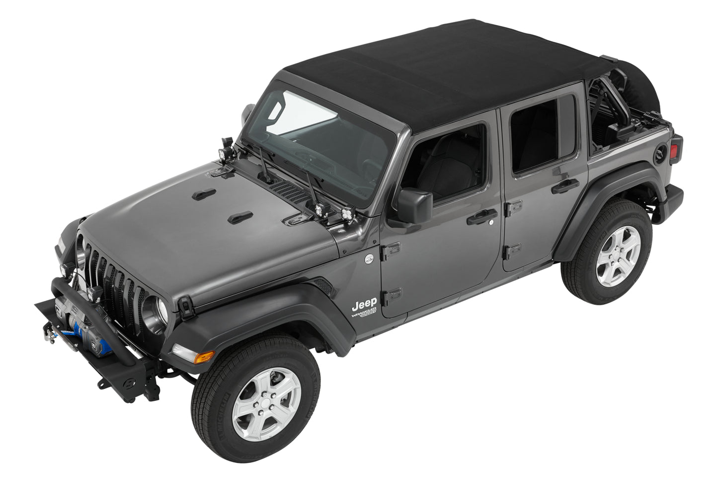 Trektop Slantback Soft Top For Jeep 2018-Current Wrangler JL 4 Door Bestop-8