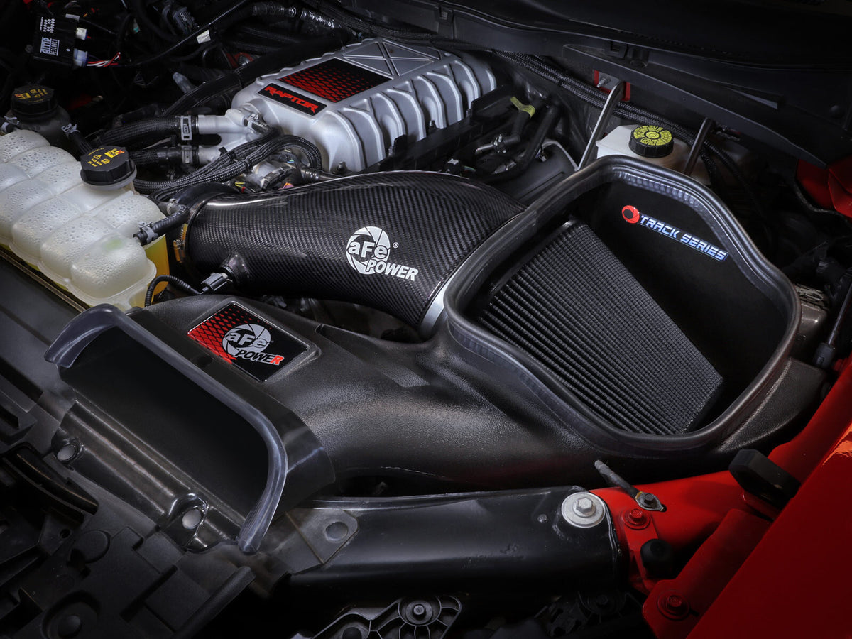 Track Series Carbon Fiber Intake System w/ Pro 5R Filter Black Ford F-150 Raptor R 23-26 V8-5.2L (sc) aFe Power-6