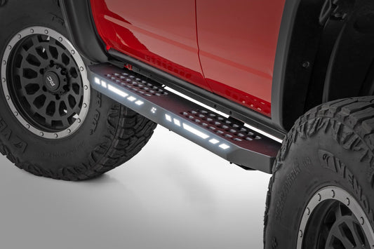AC2 Running Boards Amber/White 4-Door Ford Bronco 4WD (2021-2025) Rough Country-1