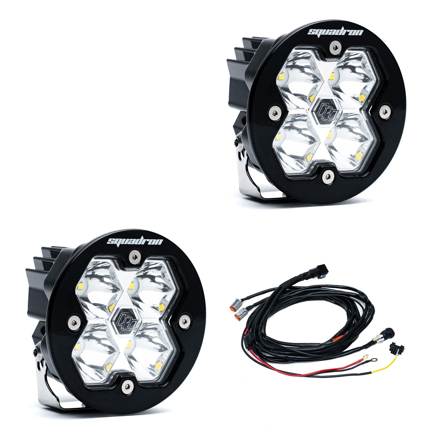 Squadron-R 2.0 Sport Black LED Auxiliary Light Pod Pair Universal Clear Baja Designs-3