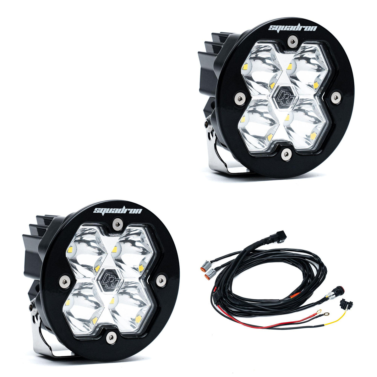 Squadron-R 2.0 Sport Black LED Auxiliary Light Pod Pair Universal Clear Baja Designs-3