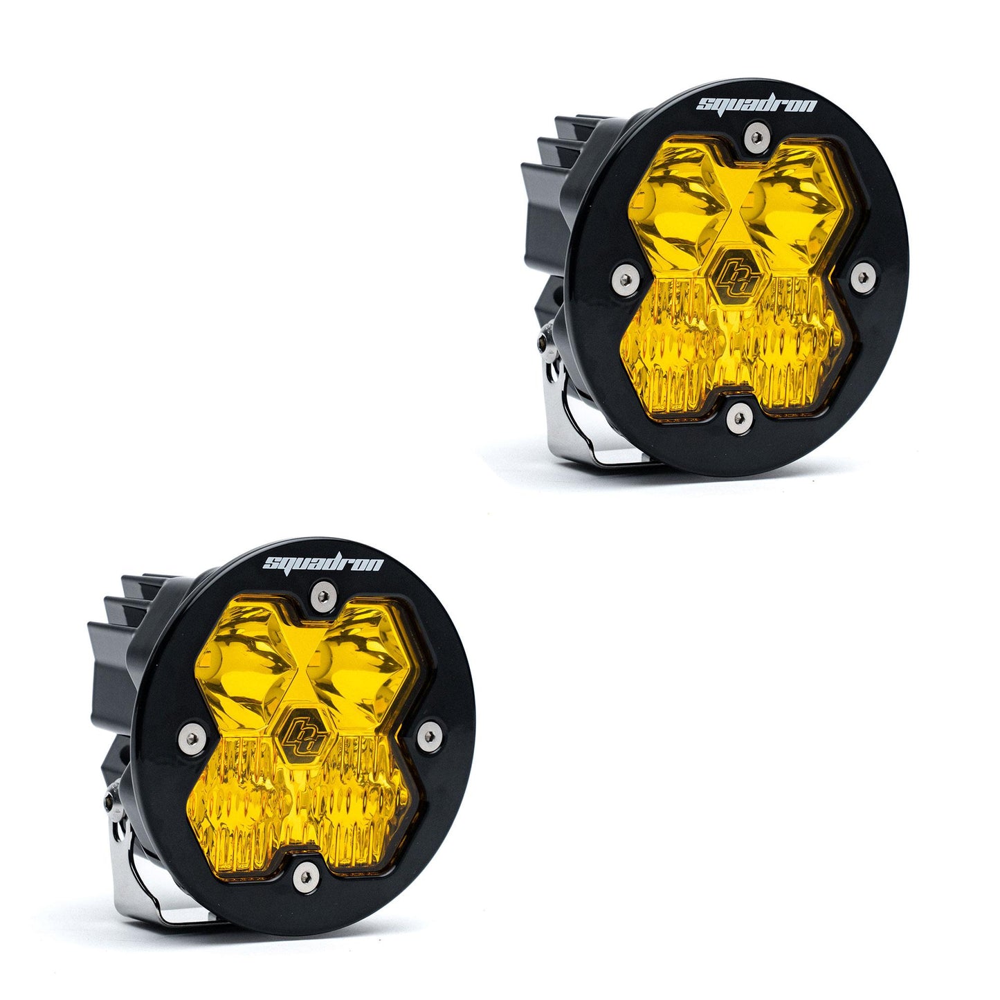 Squadron-R 2.0 Sport Black LED Auxiliary Light Pod Pair (No Harness) Universal Amber Baja Designs-1