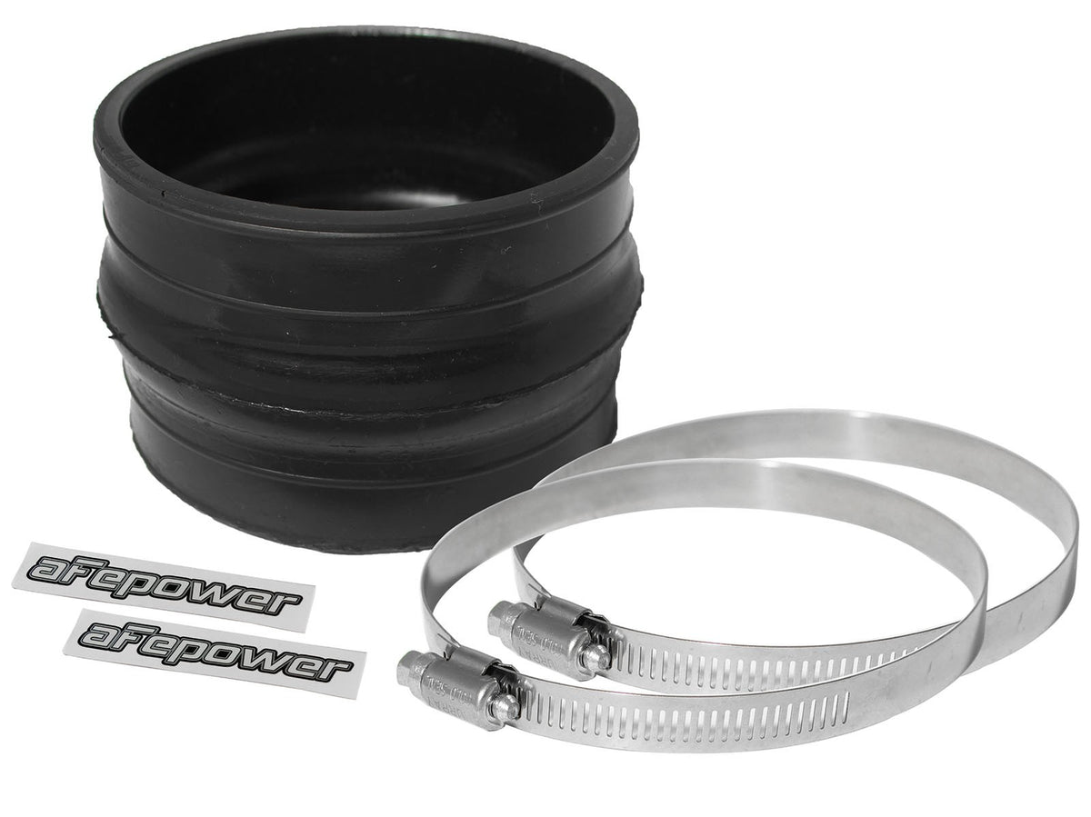 Magnum Force Cold Air Intake System Spare Parts Kit (4 Inch ID x 3 Inch L) Straight Coupler w/ Hump - Black Polyurethane aFe Power
