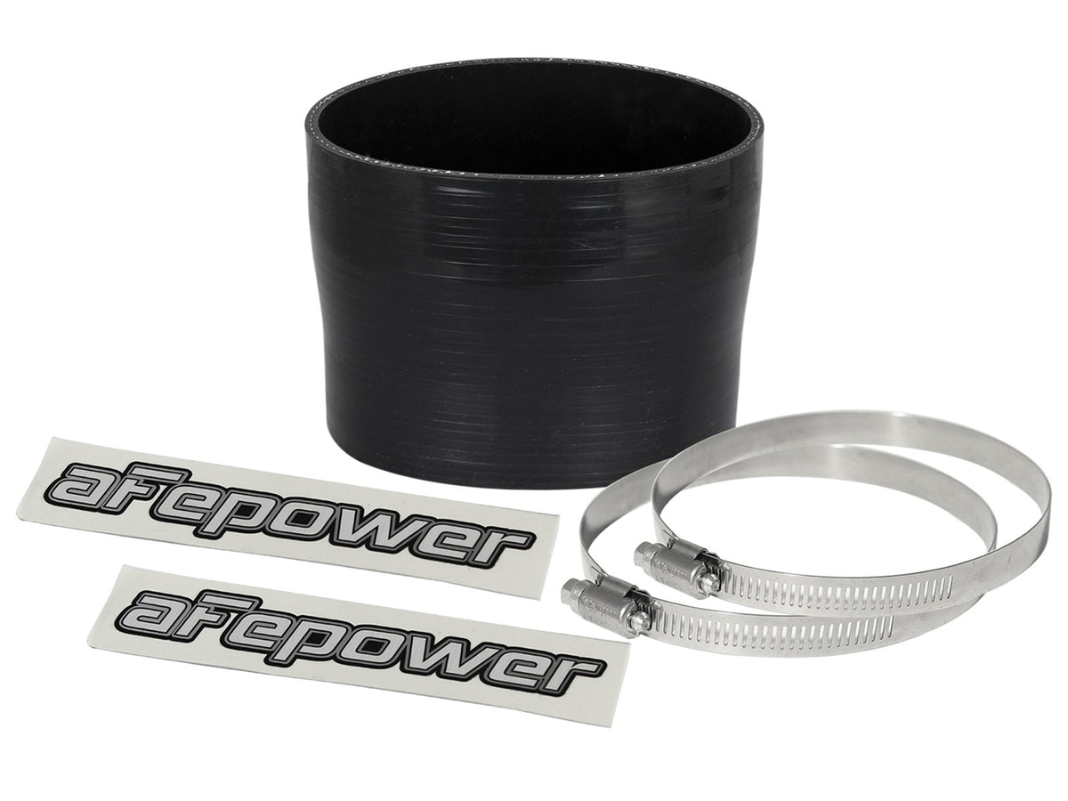 Magnum Force Cold Air Intake System Spare Parts Kit (3-3/4 Inch ID to 3-1/2 Inch ID x 3 Inch L) Straight Reducing Coupler - Black Single Layer Polyester Reinforcement Material aFe Power