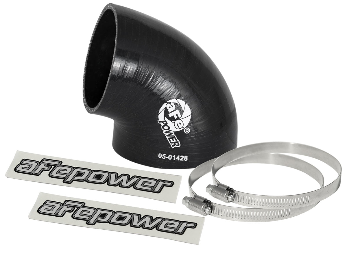 Magnum Force Cold Air Intake System Spare Parts Kit (3-1/2 Inch ID to 3 Inch ID x 75 Deg.) Elbow Reducing Coupler - Black aFe Power