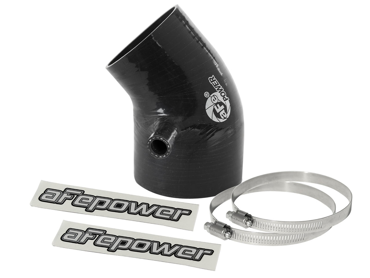 Magnum Force Cold Air Intake System Spare Parts Kit (3-1/4 Inch ID to 2-13/16 Inch ID x 40 Deg.) Elbow Reducing Coupler - Black aFe Power