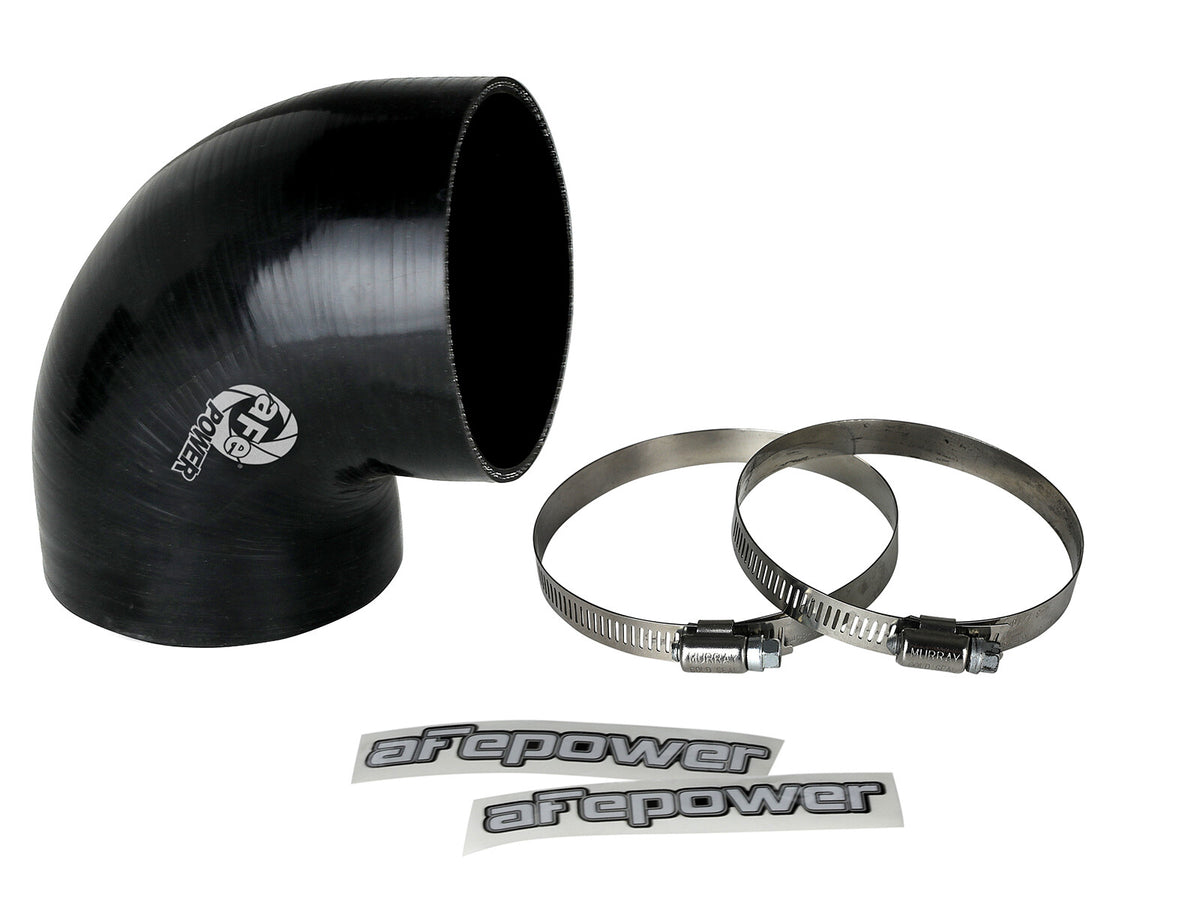 Magnum Force Cold Air Intake System Spare Parts Kit (3-3/4 Inch ID to 3-1/2 Inch ID x 90 Deg.) Elbow Reducing Coupler - Black aFe Power
