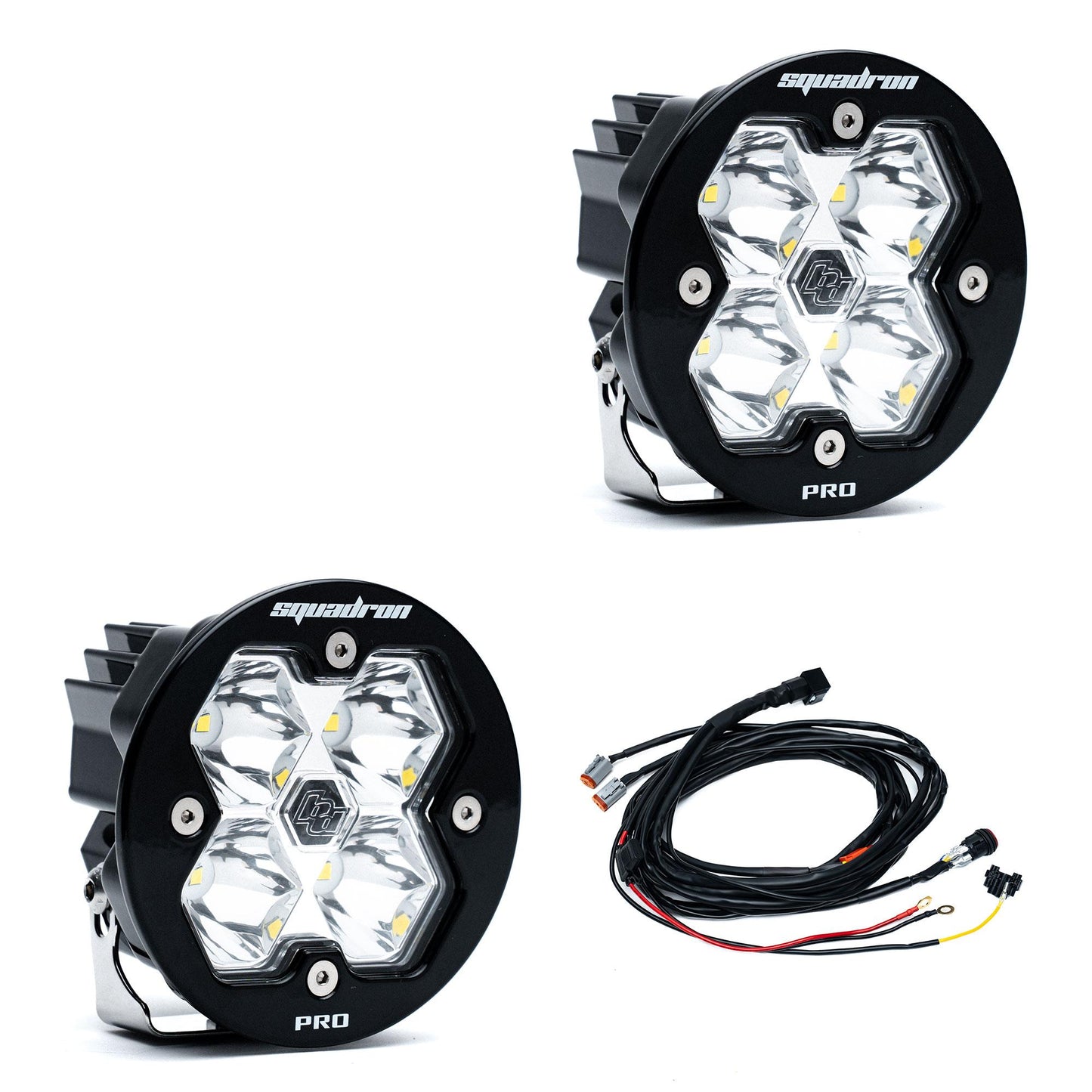 Squadron-R 2.0 Pro Black LED Auxiliary Light Pod Pair Universal Clear Baja Designs-3