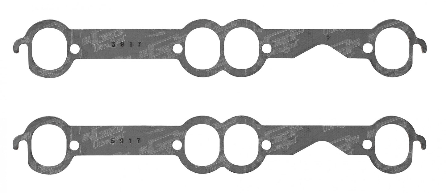 Ultra-Seal Header Gaskets Fits 1955-1991 Chevrolet 262-400 Gen I Small Block Oval Ports, 1.50 Inch x 1.82 Inch Mr Gasket