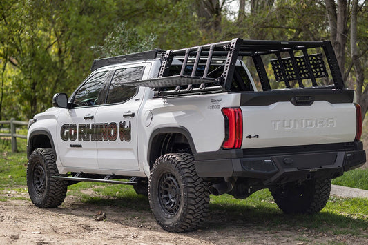 XRS Accessory Gear Table Full Sized Truck Textured Black 2014-2026 Toyota Tundra 2015-2026 Ford F-150 2019-2026 Silverado/Sierra 1500 Go Rhino-1