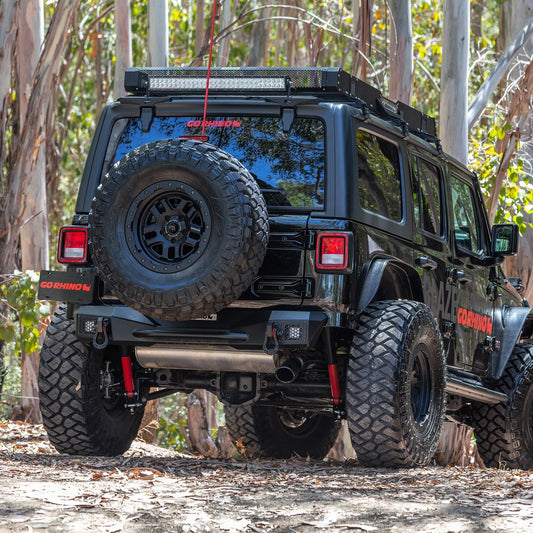 XE Hard Top Light Mount Single Cube 3 Inch x 3 Inch dual cube Textured Black 2018-2026 Jeep Wrangler JL 2020-2025 Jeep Gladiator Go Rhino-1