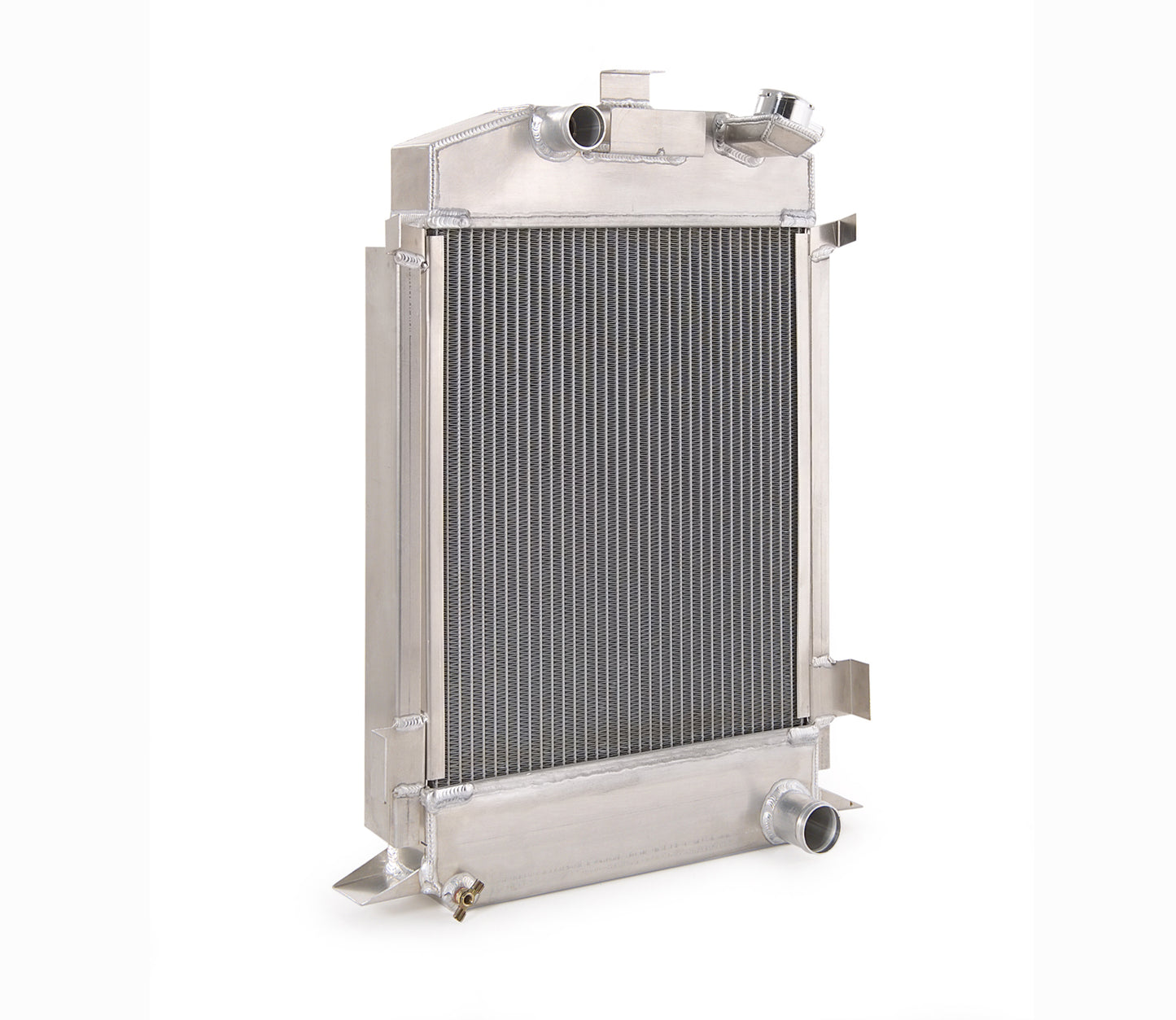 Downflow Radiator Factory-Fit Polished Finish for 42-52 Ford F100 Pickup w/Std Trans Radiator Be Cool