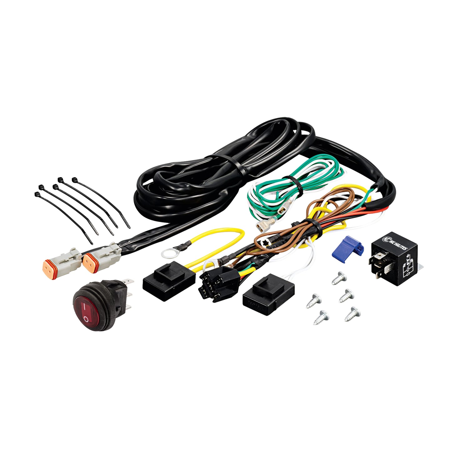 KC Wire Harness 40A Relay And Rocker Switch KC Hilites