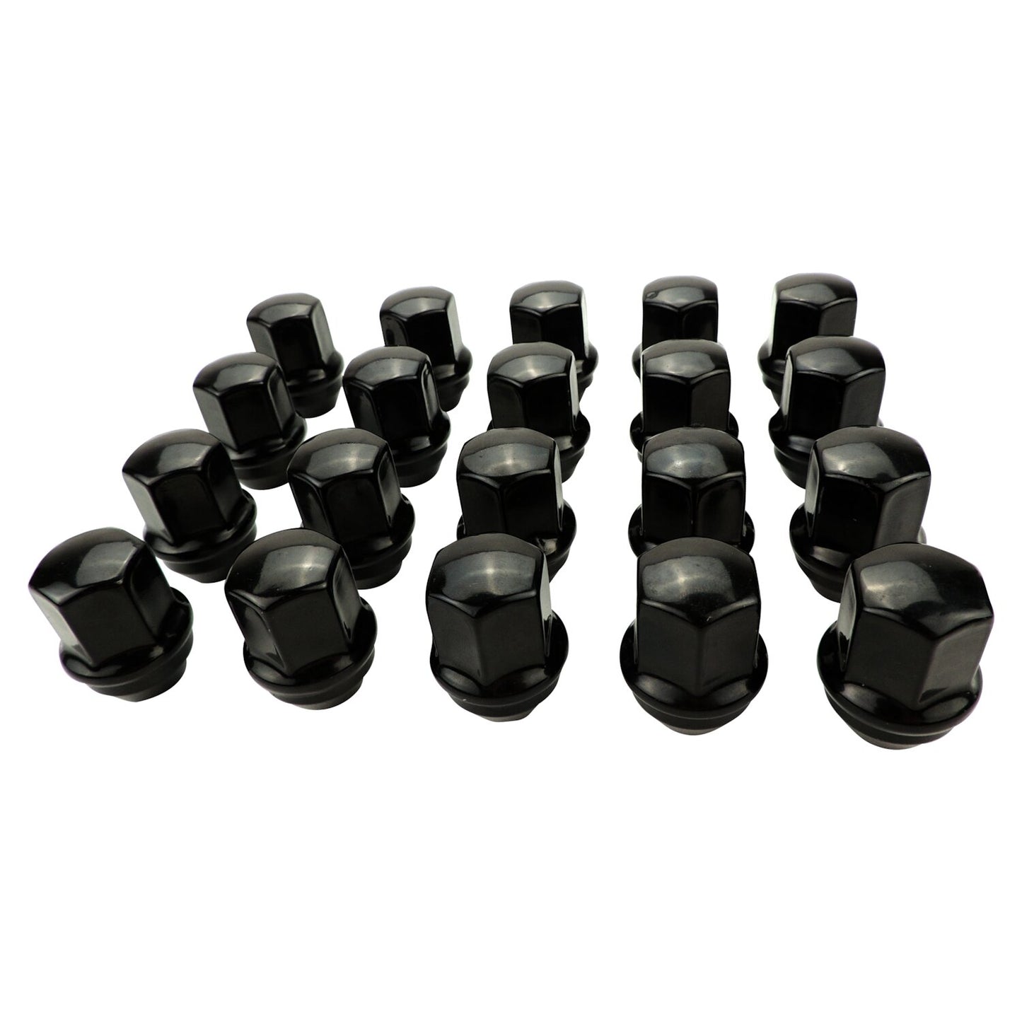 Black Lug Nut Kit for 2011+ Jeep JL, JT, WK2, & WL Models, M14 x 1.5 Threads Crown Automotive