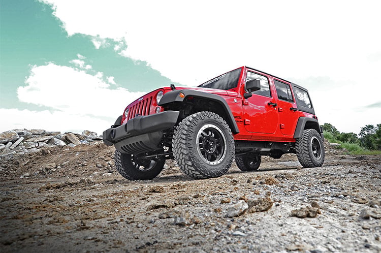 2.5 Inch Lift Kit Spacers Jeep Wrangler JK/Wrangler Unlimited (2007-2018) Rough Country-4