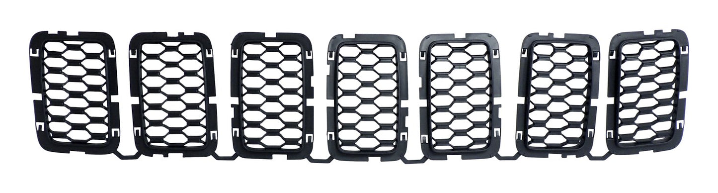 Black Honeycomb Grille Insert Set for Various 2016-2022 Jeep WK Grand Cherokee Crown Automotive