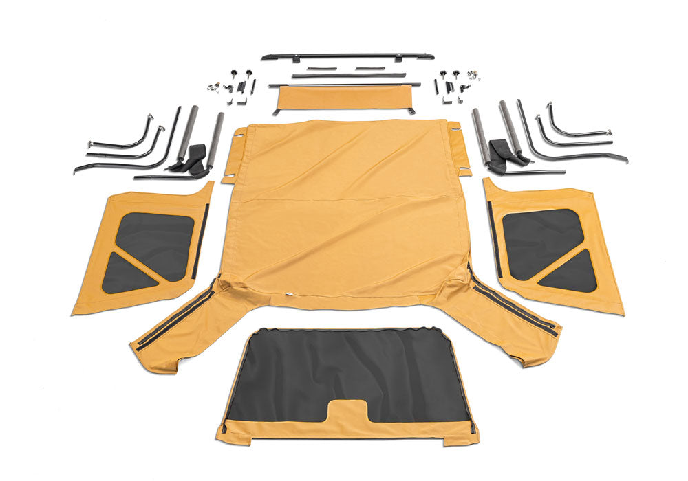 Complete Soft Top with Frame & Hardware for 1997-2006 Jeep Wrangler TJ, Spice Denim Rampage-6