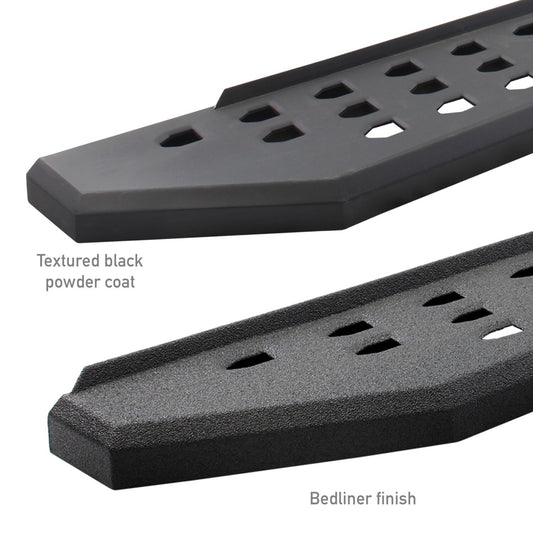 RB20 Running Boards With Mounting Brackets & 2 Pairs of Drop Steps Kit Textured Black 2020-2025 Jeep Gladiator Go Rhino-1