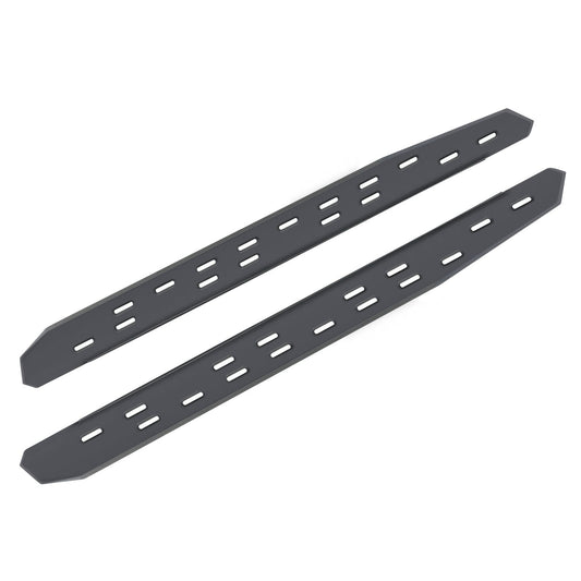 RB30 Slim Line Running Boards with Mounting Bracket Kit Textured Black 2021-2025 Ford Bronco Go Rhino-1