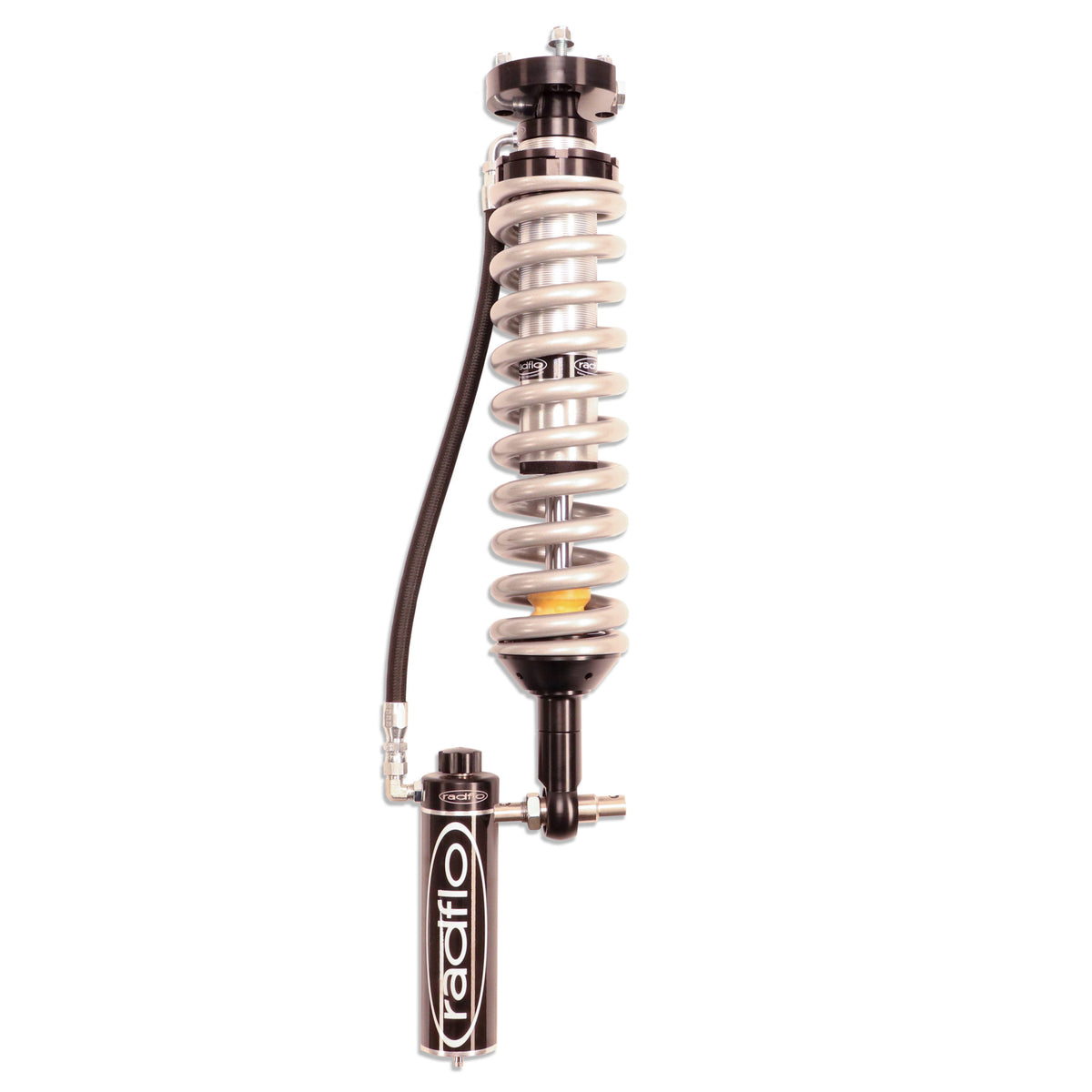 2.5 Inch Front Coilover Kit Ford Bronco 2021-2026 With Reservoirs and Adjusters Standard Travel Radflo