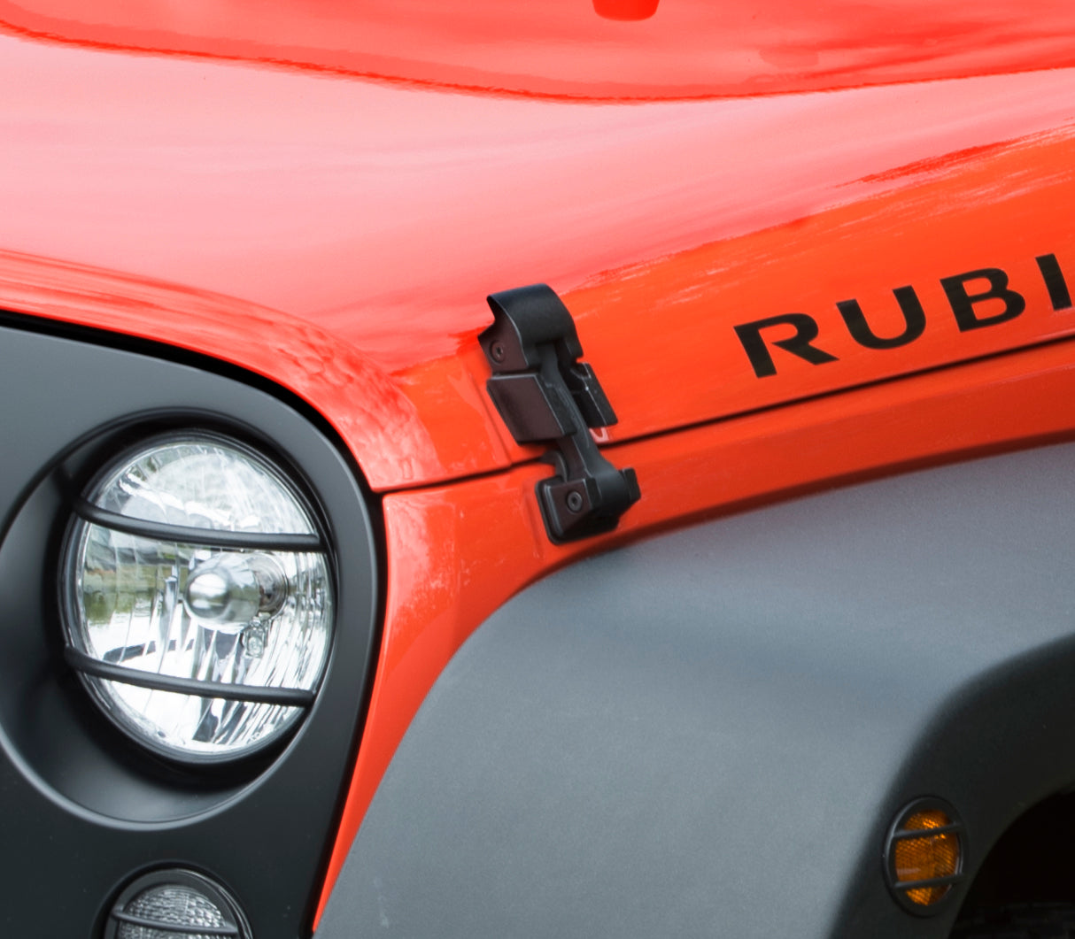 Jeep JK Replacement Hood Catch Rubbers Pair 07-18 Wrangler JK Textured Black Kentrol-5