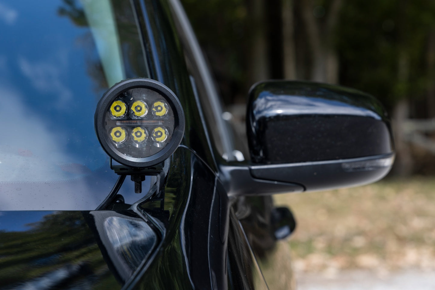 LED Light Kit Ditch Mount 2 Inch Black Pair Spot Jeep Cherokee KL (14-21) Rough Country-5