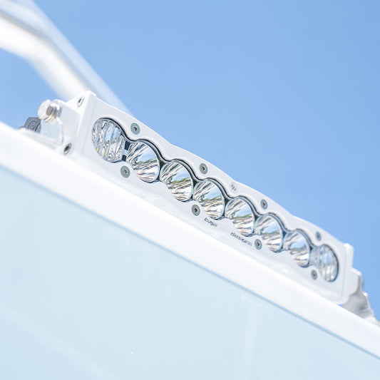 S8 White Straight LED Light Bar (10 Inch; Driving/Combo; Clear) Baja Designs-1