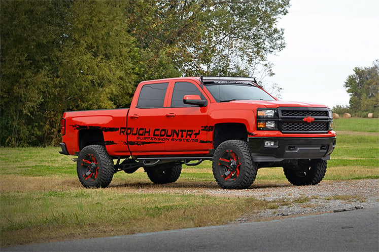LED Light Mount Upper Windshield 54 Inch Curved Silverado/Sierra 1500 (14-18 & Classic) Rough Country-2