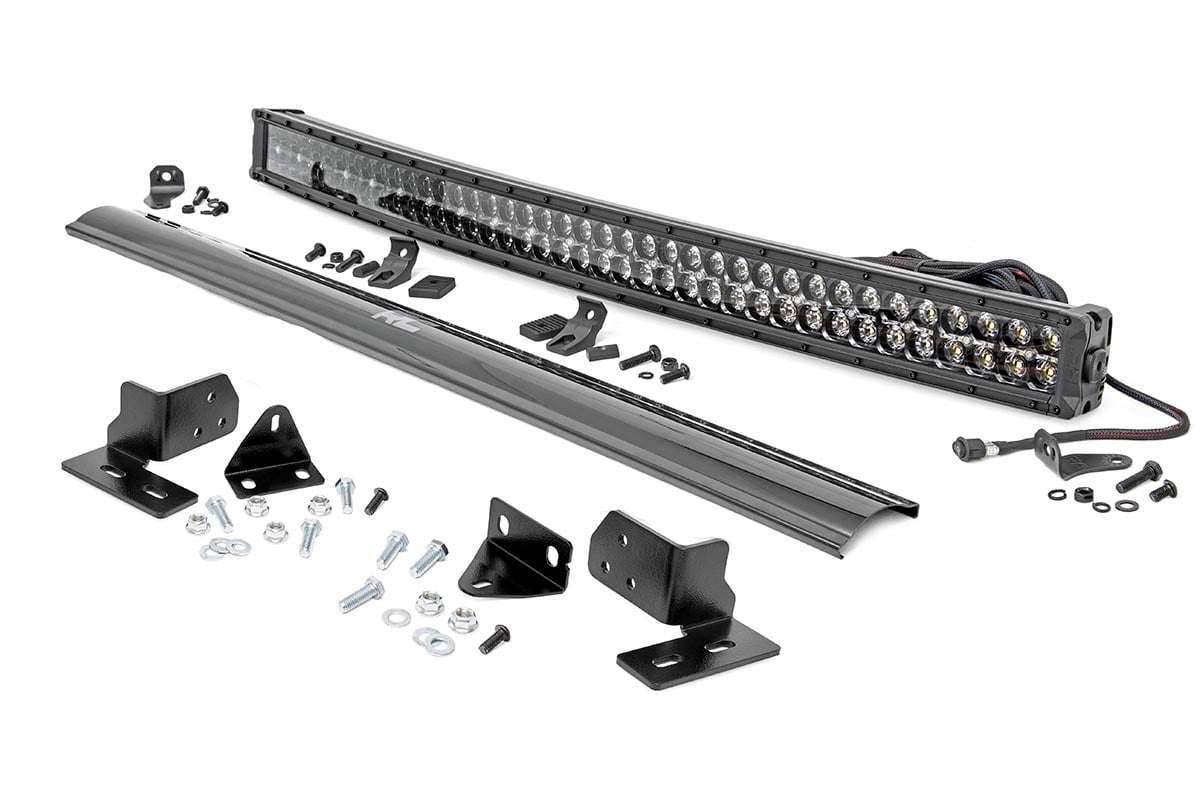 LED Light | Bumper Mount | 40" Black Dual Row | White DRL | Ford F-250 Super Duty (11-16) Rough Country