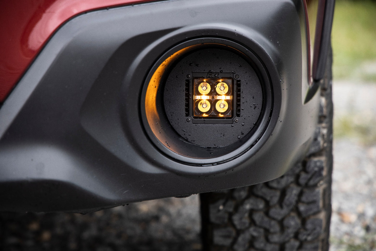 Subaru Led Fog Light Kit Black Series w/Amber DRL For 15-19 Outback Rough Country-4