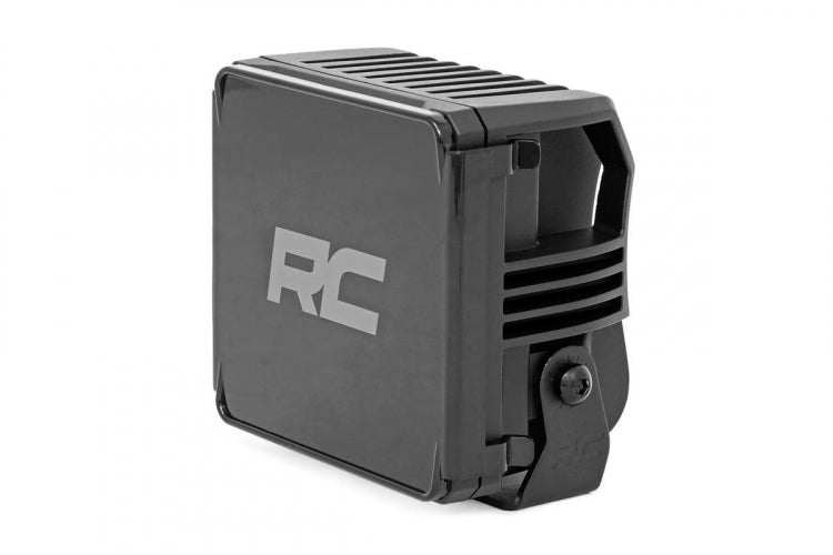 Rough Country 4 Inch Square Cree LED Lights Pair Chrome Series w/Cool White DRL Rough Country