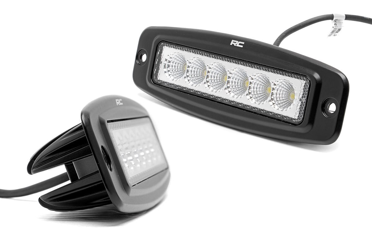 6 Inch Flush Mount LED Light Bars Pair Rough Country-1