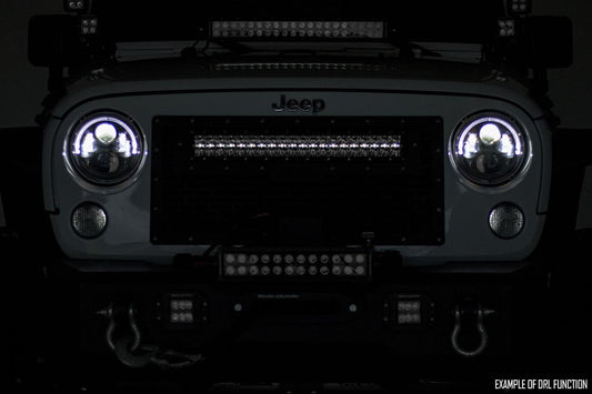 20 Inch CREE LED Light Bar Dual Row Black Series w/Cool White DRL Rough Country-1