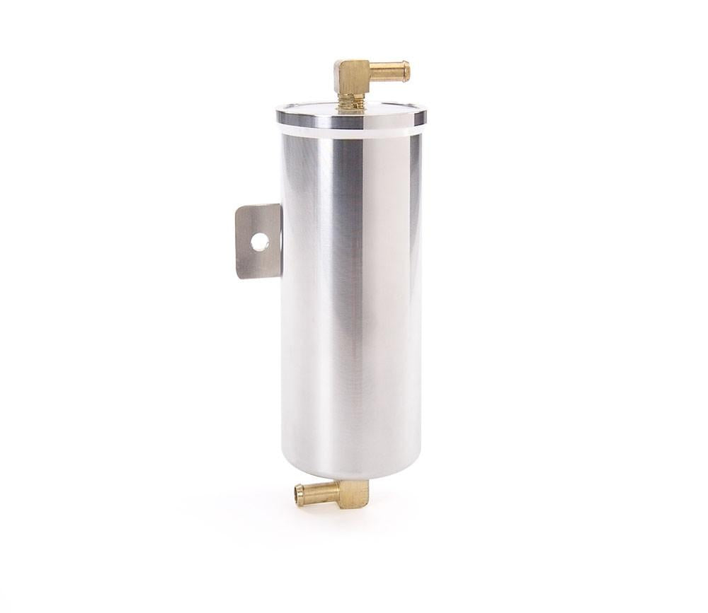 Vented Recovery Tank 7 x 3 Inch w/Inlet Fitting & Mounting Bracket Diamond-Cut Aluminum Radiator Be Cool-1