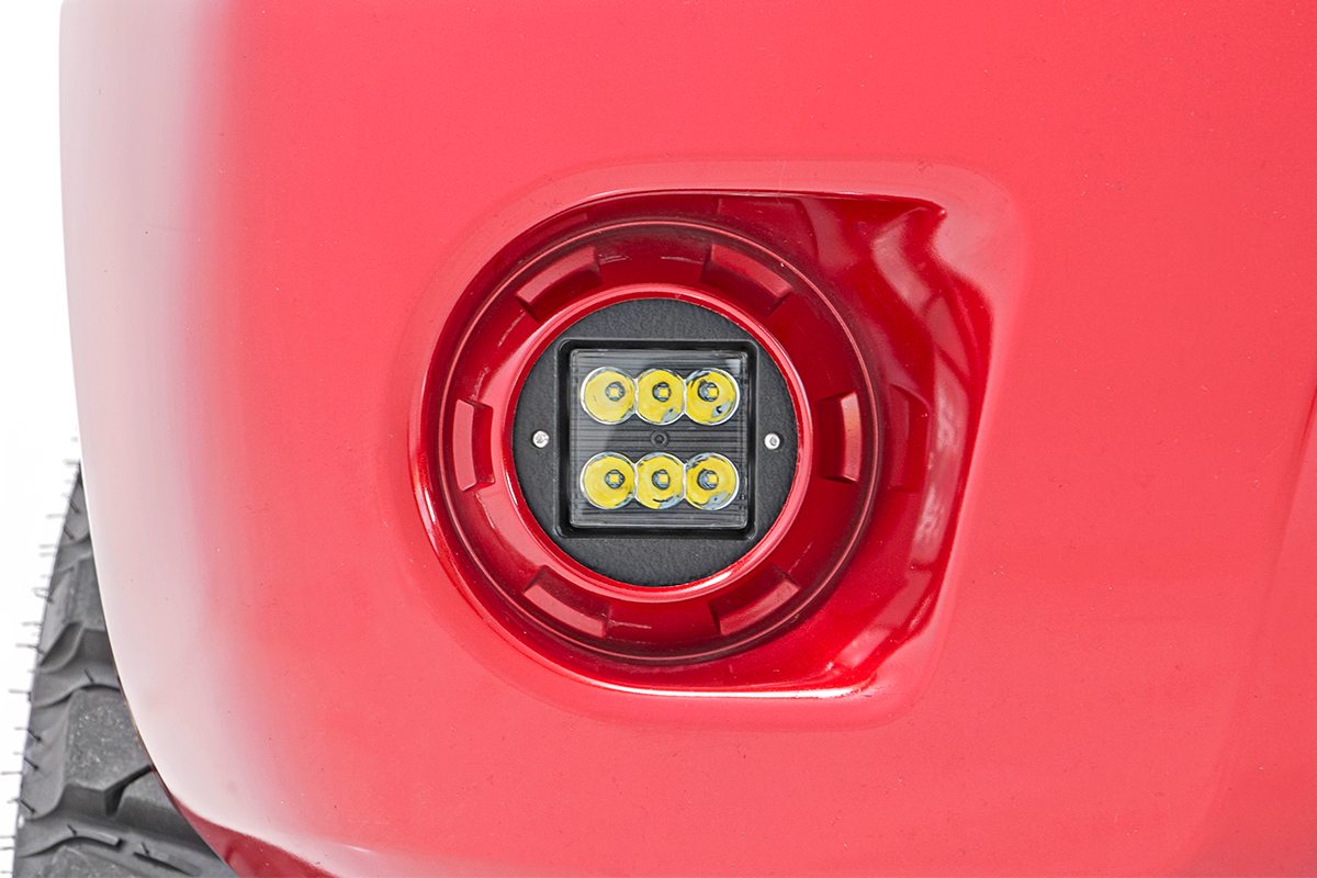 LED Light Kit Fog Mount 2 Inch Black Pair Spot Nissan Frontier (05-20) Rough Country-5