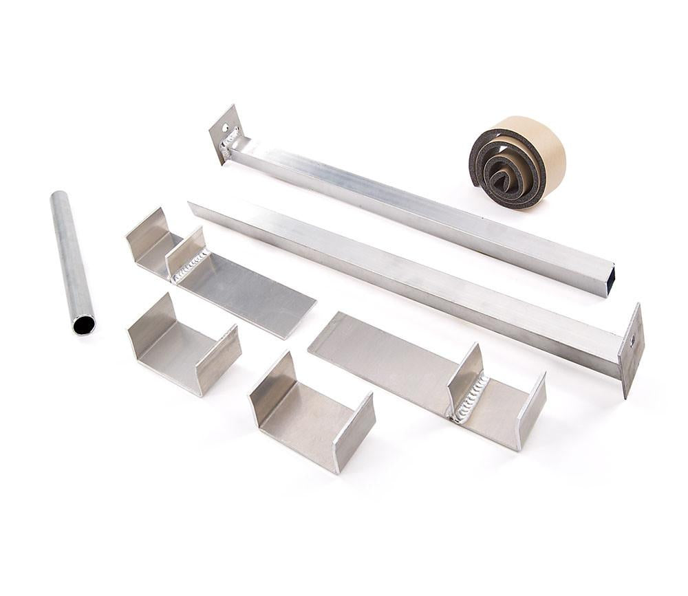 Universal Single Core Radiator Mounting Kit Natural Finish Aluminum Radiator Be Cool