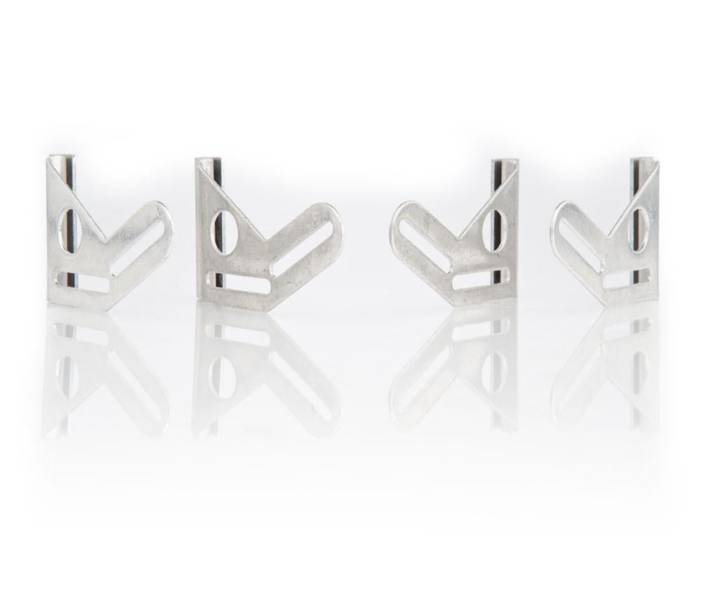 Natural Finish Mounting Brackets for 13 Inch and 16 Inch Electric Fan Installation Set of 4 Radiator Be Cool