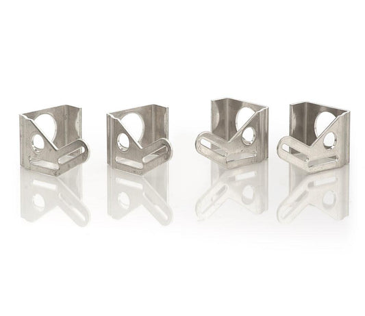 Natural Finish Aluminum Mounting Brackets Set of 4 For Fan Installation Radiator Be Cool-1
