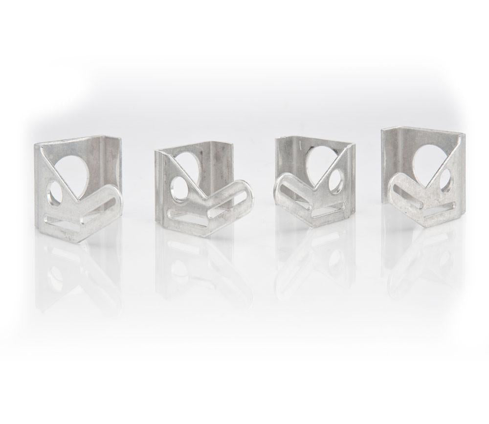 Natural Finish Aluminum Fan Brackets 13 Inch Fans on 17 Inch Core Set of 4 Radiator Be Cool