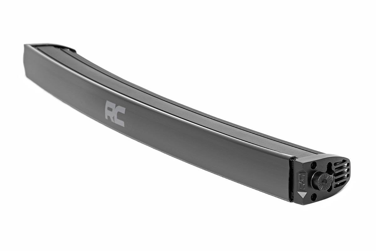Rough Country 30 Inch Curved CREE LED Light Bar Single Row Black Series w/Cool White DRL Rough Country