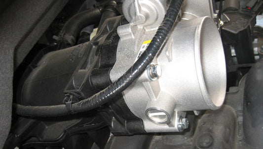 Throttle Body Spacer 1 Inch 11-14 Ford F-150/Ford Mustang Black Volant-1