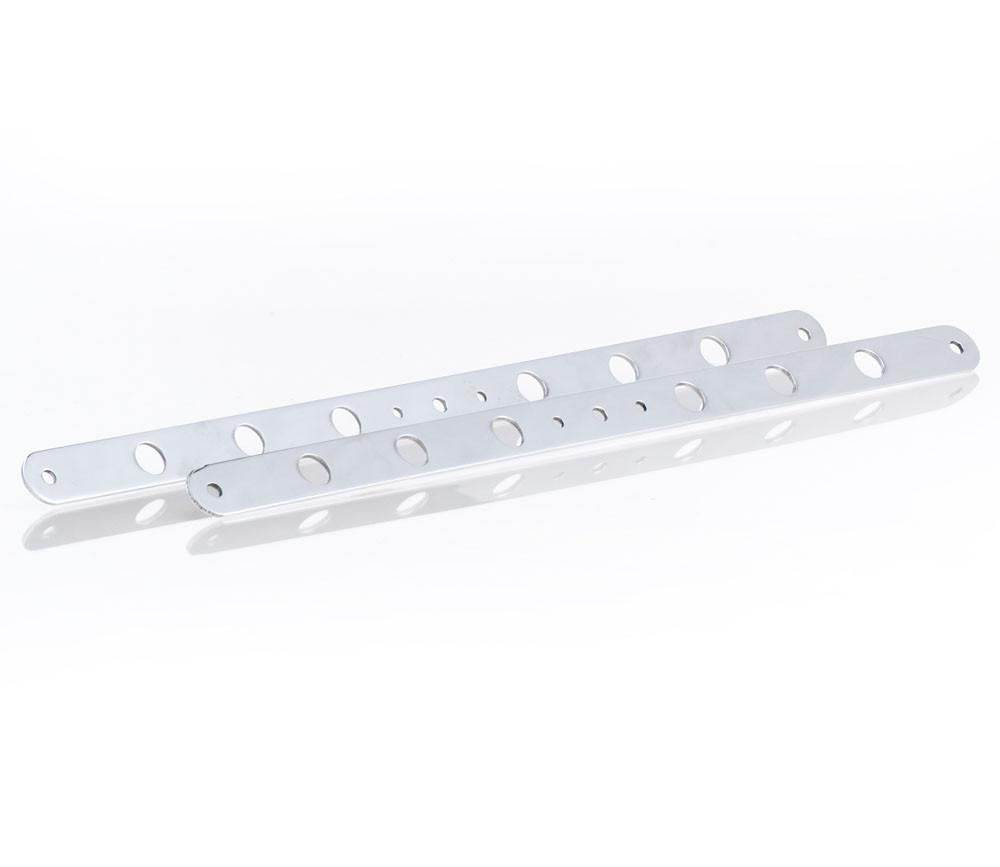 Polished Finish Aluminum Upper and Lower Support Brackets For Shrouded Dual 11 Inch Fan Installation Radiator Be Cool