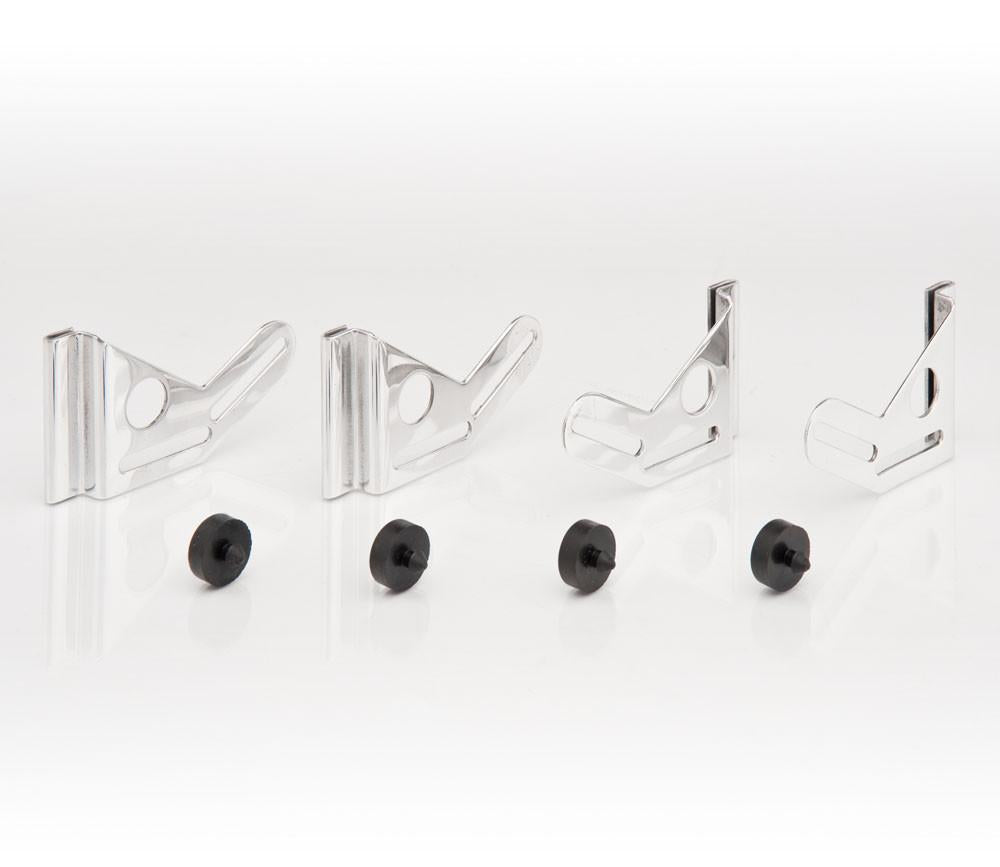 Polished Finish Mounting Brackets for 13 Inch and 16 Inch Electric Fan Installation Set of 4 Radiator Be Cool