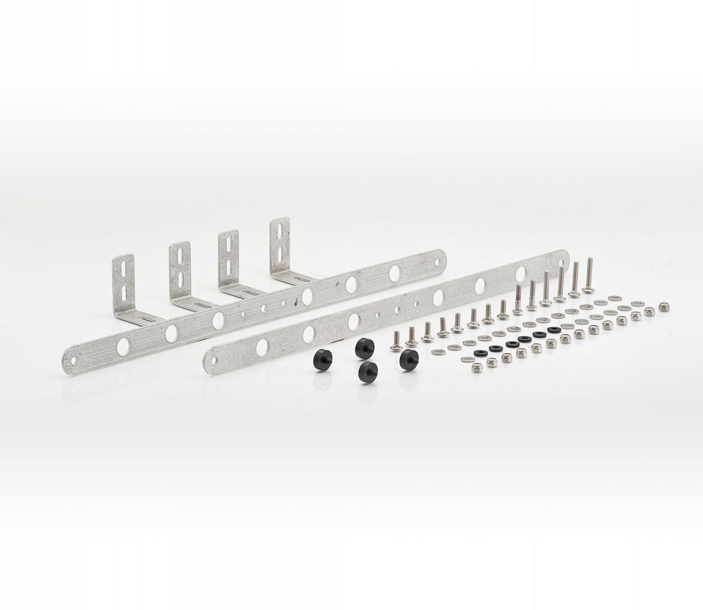 64-67 Pontiac GTO Polished Finish Aluminum Fan Brackets for Downflow Radiator w/Dual 11 Inch Fans Radiator Be Cool