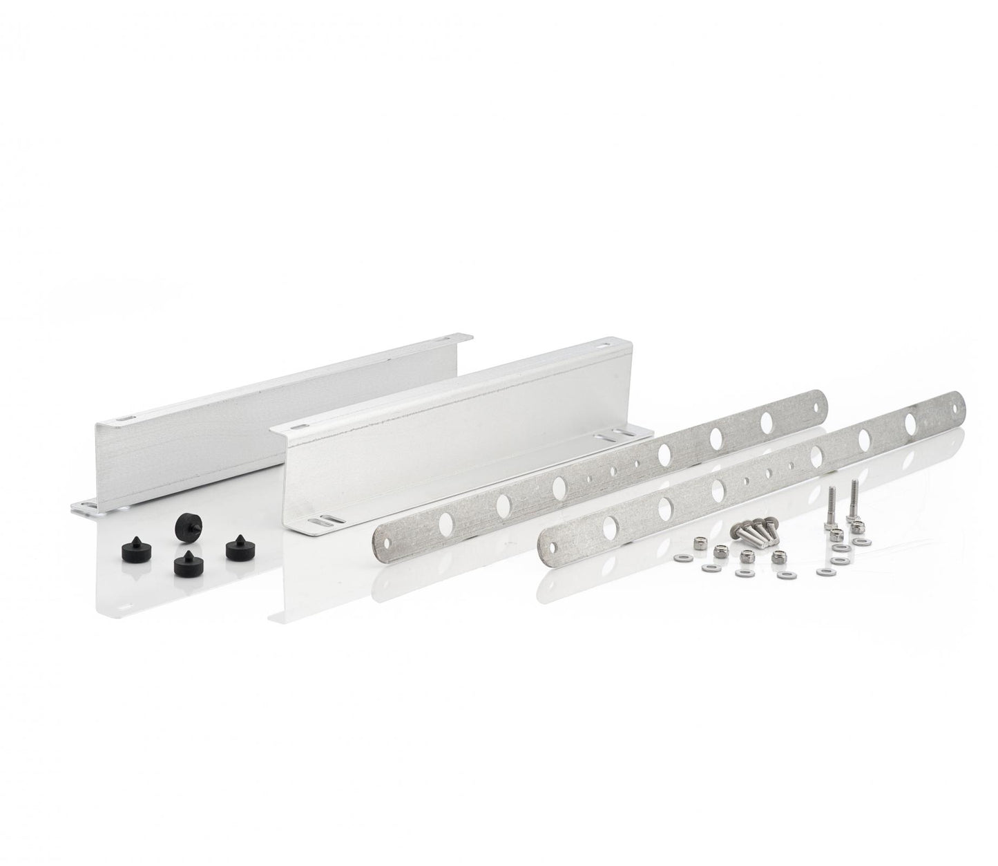 Polished Finish Aluminum Fan Brackets for Downflow Radiator w/Single 16 Fan For 70-74 Mopar E-Body Radiator Be Cool