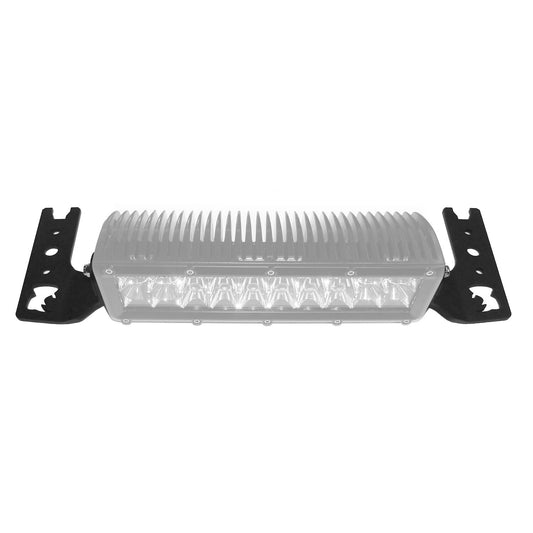 XE Center Hood Light Mount for a 10 Inch Double Row LED Bar Textured Black 2018-2026 Jeep Wrangler JL 2020-2025 Jeep Gladiator Go Rhino-1